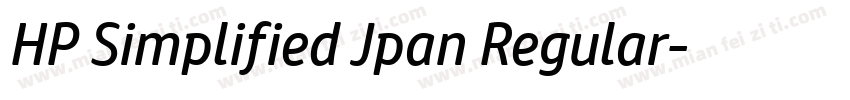 HP Simplified Jpan Regular字体转换